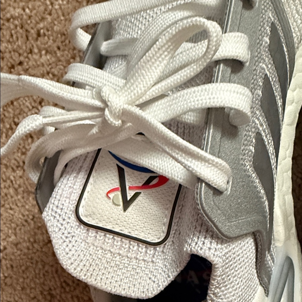 adidas White and Gray Athletic Sneakers - Picture 2 of 9